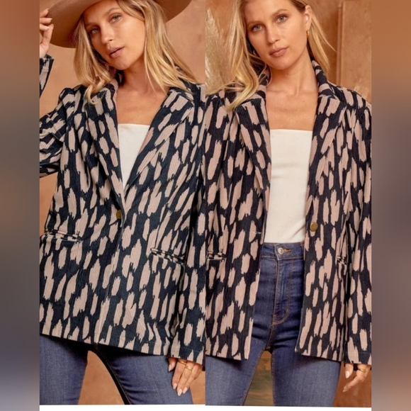 Savanna Jane Corduroy Blazer Jacket Size 1X - Picture 1 of 9